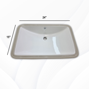 white undermount bathroom sink