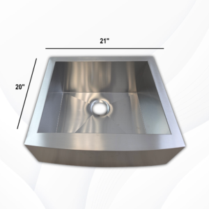 handmade farmhouse kitchen steel sink 21 inch, single bowl